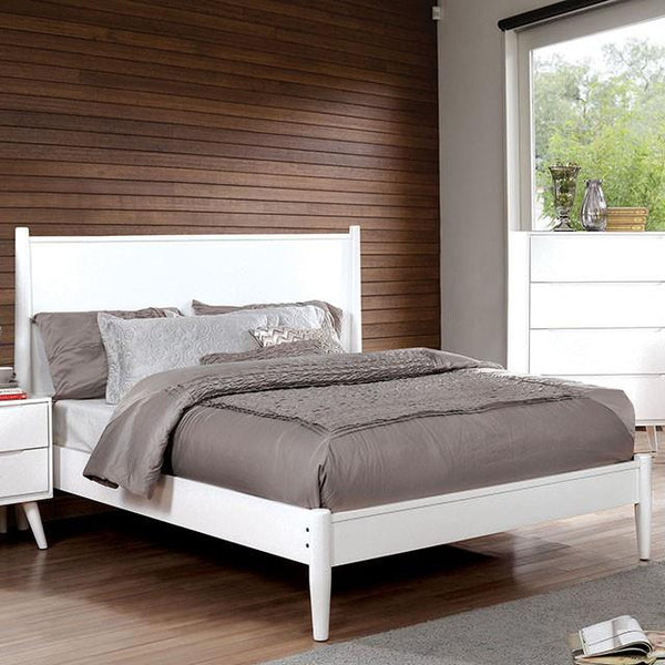 Furniture of America Lennart King Poster Bed CM7386WH-EK-BED IMAGE 1