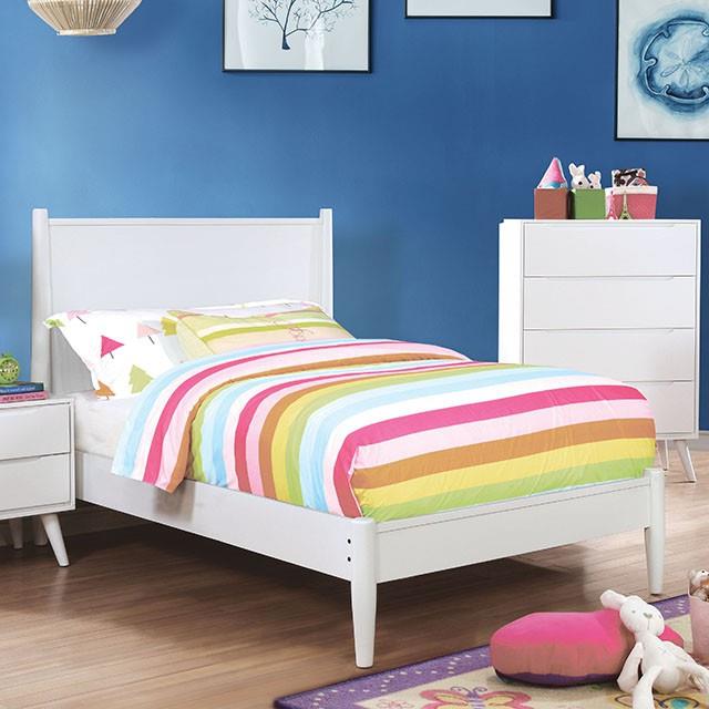 Furniture of America Lennart King Poster Bed CM7386WH-EK-BED IMAGE 2