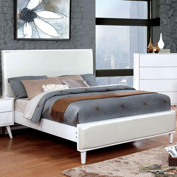 Furniture of America Lennart King Poster Bed CM7387WH-EK-BED IMAGE 1