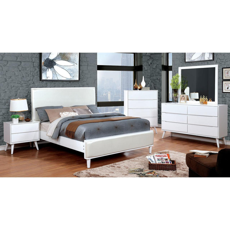 Furniture of America Lennart King Poster Bed CM7387WH-EK-BED IMAGE 3