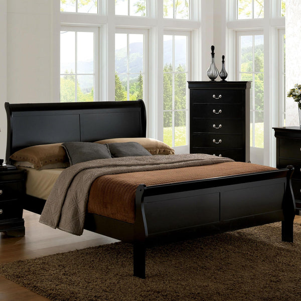 Furniture of America Louis Philippe Twin Sleigh Bed CM7866BK-T-BED IMAGE 1