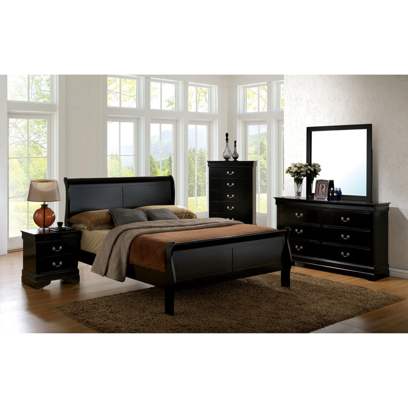 Furniture of America Louis Philippe Twin Sleigh Bed CM7866BK-T-BED IMAGE 2
