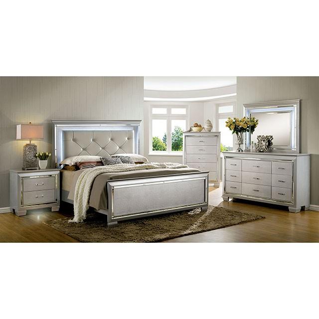  Furniture of America Bellanova CM7979SV-Q Queen Bed IMAGE 1