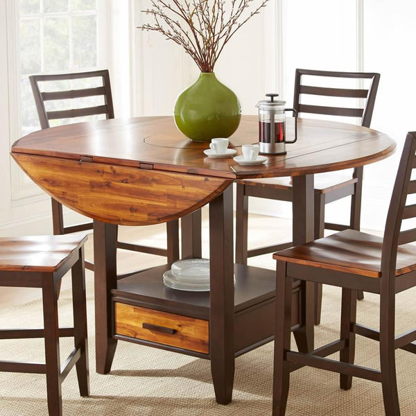 Steve Silver Furniture Round Abaco Counter Height Dining Table with Pedestal Base AB200PT/AB200PTB IMAGE 1