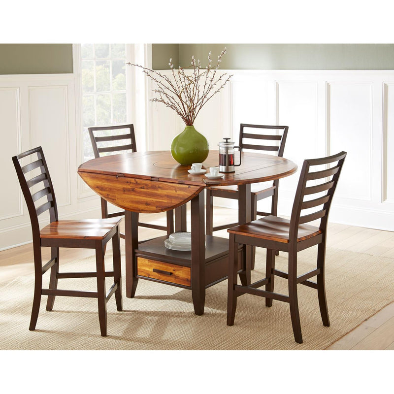 Steve Silver Furniture Round Abaco Counter Height Dining Table with Pedestal Base AB200PT/AB200PTB IMAGE 2