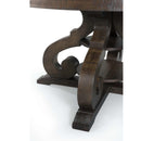  Elements International Round Stone Dining Table with Pedestal Base DST180DT IMAGE 2