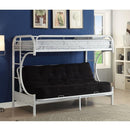 Acme Furniture Eclipse 02091W-W Twin over Full Futon Bunk Bed IMAGE 1