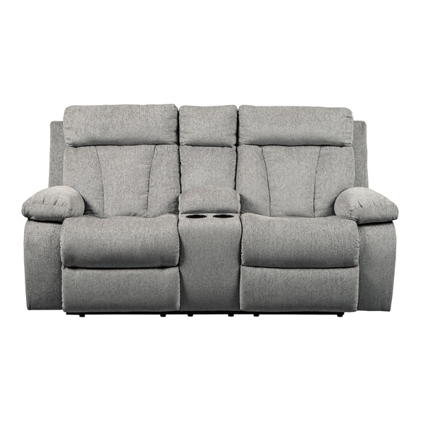  Signature Design by Ashley Mitchiner Reclining Fabric Loveseat with Console 7620494 IMAGE 1