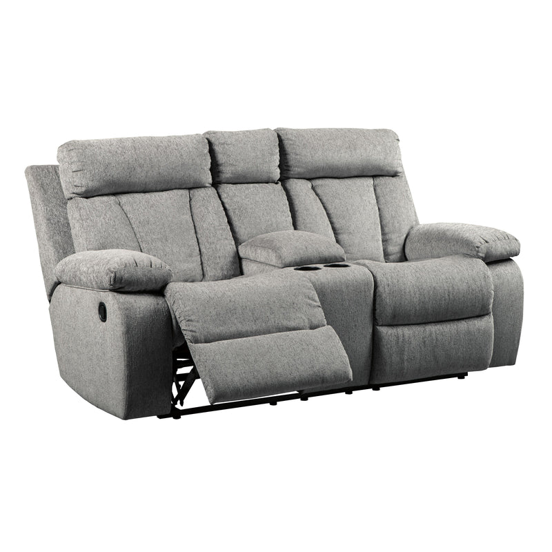  Signature Design by Ashley Mitchiner Reclining Fabric Loveseat with Console 7620494 IMAGE 2