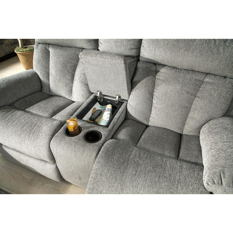  Signature Design by Ashley Mitchiner Reclining Fabric Loveseat with Console 7620494 IMAGE 5