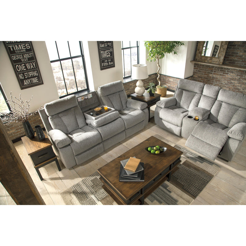  Signature Design by Ashley Mitchiner Reclining Fabric Loveseat with Console 7620494 IMAGE 7