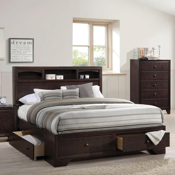 Acme Furniture Madison II King Panel Bed with Storage 19557EK IMAGE 1