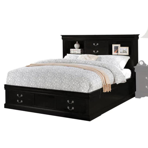 Acme Furniture Louis Philippe III King Bookcase Bed with Storage 24387EK IMAGE 1