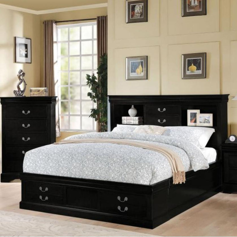 Acme Furniture Louis Philippe III King Bookcase Bed with Storage 24387EK IMAGE 2