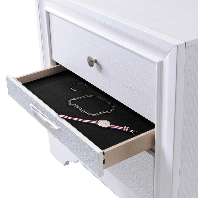 Acme Furniture Naima 3-Drawer Nightstand 25773 IMAGE 4