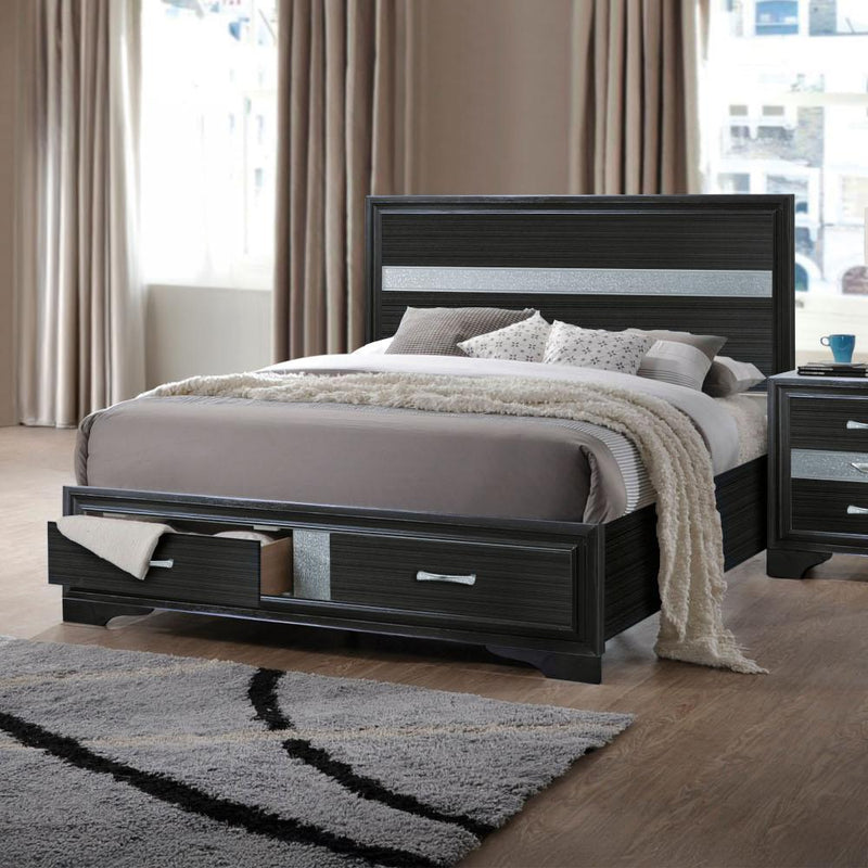 Acme Furniture Naima King Panel Bed with Storage 25897EK IMAGE 1