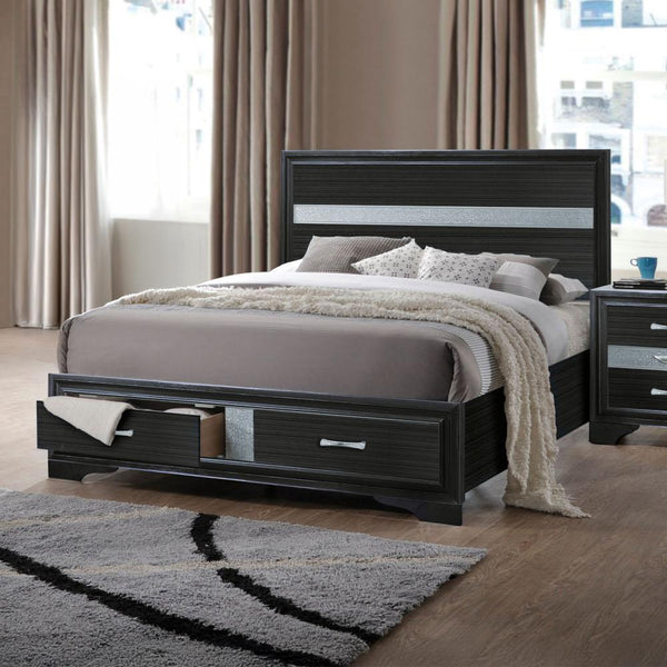 Acme Furniture Naima Queen Panel Bed with Storage 25900Q IMAGE 1