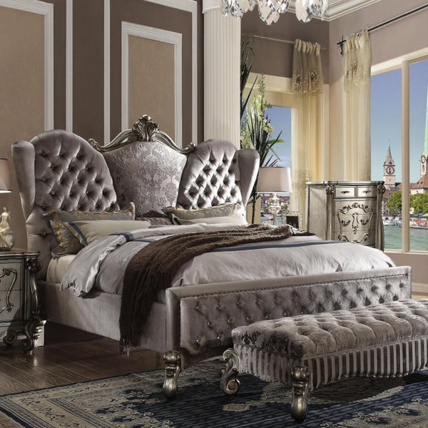 Acme Furniture Versailles California King Upholstered Panel Bed 26814CK IMAGE 1