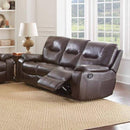 Steve Silver Furniture Manhattan Reclining Leather Look Sofa MH850S IMAGE 1