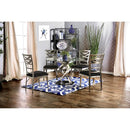 Furniture of America Roxo Dining Table with Glass Top and Pedestal Base CM3729T-TABLE IMAGE 2