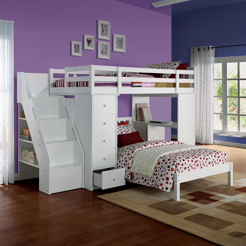 Acme Furniture Freya 37145 Twin Loft Bed with Storage IMAGE 3