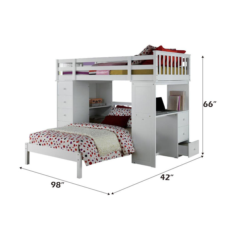 Acme Furniture Freya 37145 Twin Loft Bed with Storage IMAGE 4