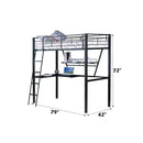 Acme Furniture Senon 37275 Twin Loft Bed with Desk IMAGE 3