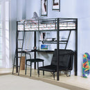Acme Furniture Senon 37275 Twin Loft Bed with Desk IMAGE 4