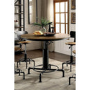 Furniture of America Round Fran Counter Height Dining Table with Pedestal Base CM3373RT-TABLE IMAGE 3