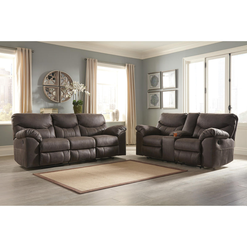 Signature Design by Ashley Boxberg Reclining Leather Look Sofa 3380388 IMAGE 4