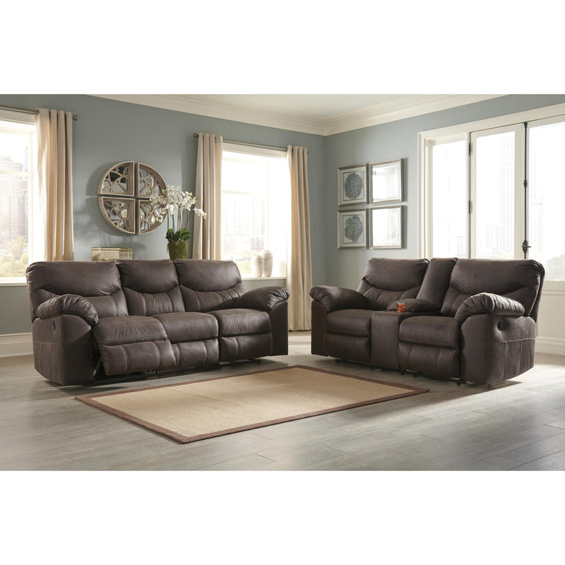  Signature Design by Ashley Boxberg Reclining Leather Look Sofa 3380388 IMAGE 5