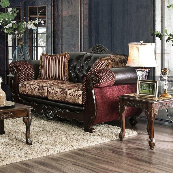 Furniture of America Quirino Stationary Fabric Loveseat SM6415-LV IMAGE 1