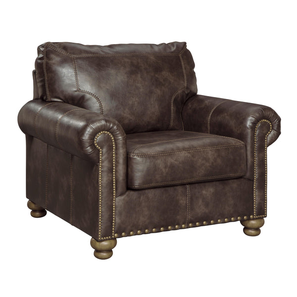  Signature Design by Ashley Nicorvo Stationary Leather Look Chair 8050520 IMAGE 1