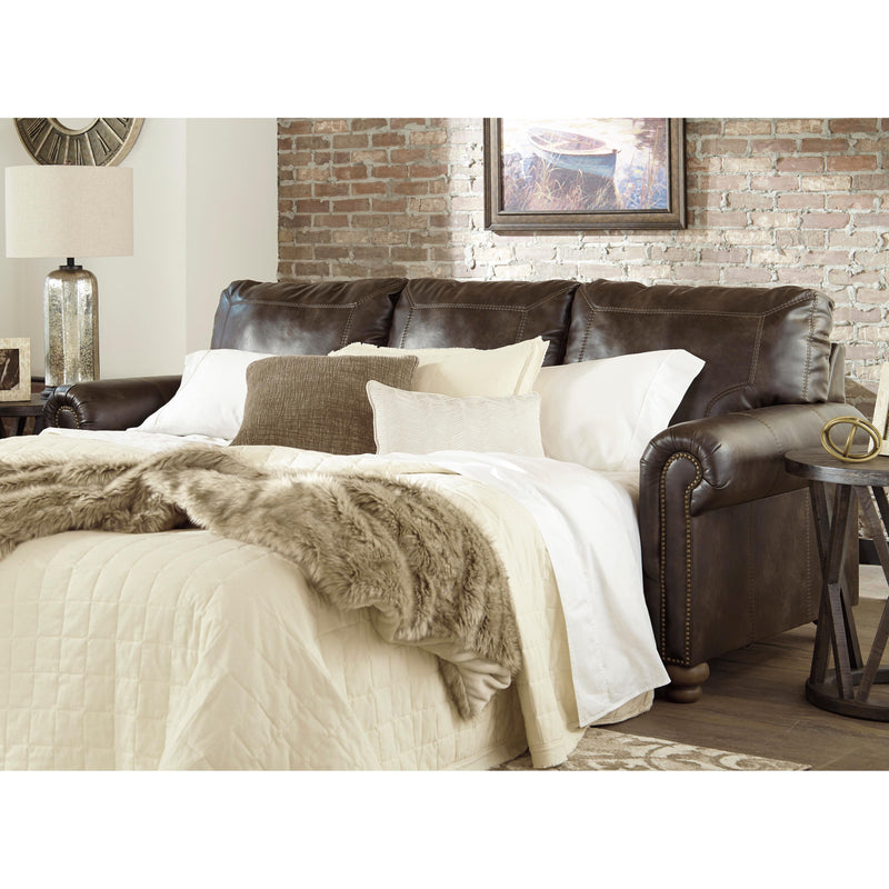  Signature Design by Ashley Nicorvo Stationary Leather Look Sofa 8050538 IMAGE 3