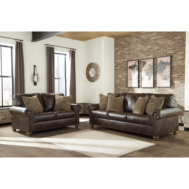  Signature Design by Ashley Nicorvo Stationary Leather Look Sofa 8050538 IMAGE 4
