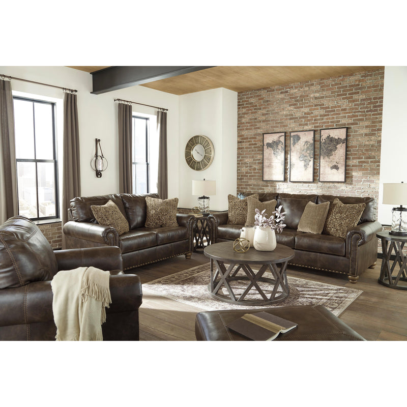  Signature Design by Ashley Nicorvo Stationary Leather Look Sofa 8050538 IMAGE 5