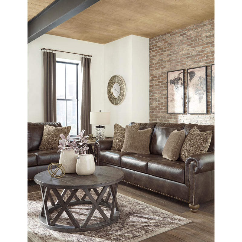  Signature Design by Ashley Nicorvo Stationary Leather Look Sofa 8050538 IMAGE 7