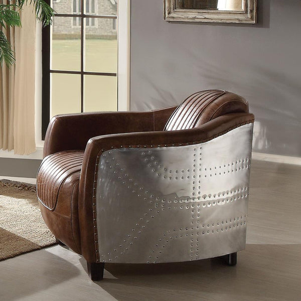 Acme Furniture Brancaster Stationary Leather Chair 53547 IMAGE 1