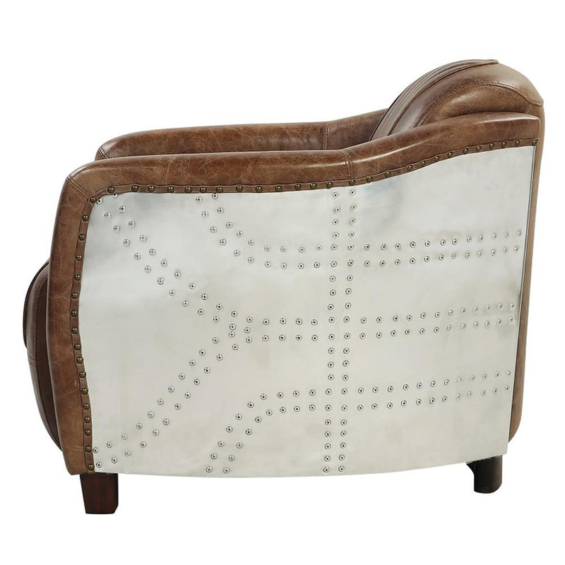 Acme Furniture Brancaster Stationary Leather Chair 53547 IMAGE 4