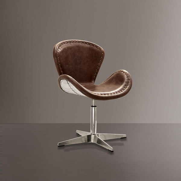 Acme Furniture Brancaster Swivel Leather Accent Chair 96554 IMAGE 1