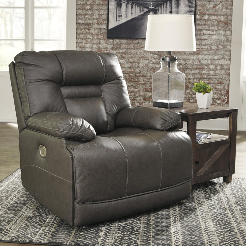  Signature Design by Ashley Wurstrow Power Leather Match Recliner U5460213 IMAGE 5