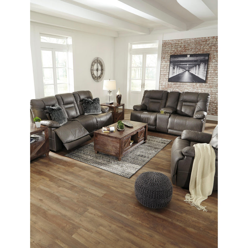  Signature Design by Ashley Wurstrow Power Reclining Leather Match Sofa U5460215 IMAGE 12