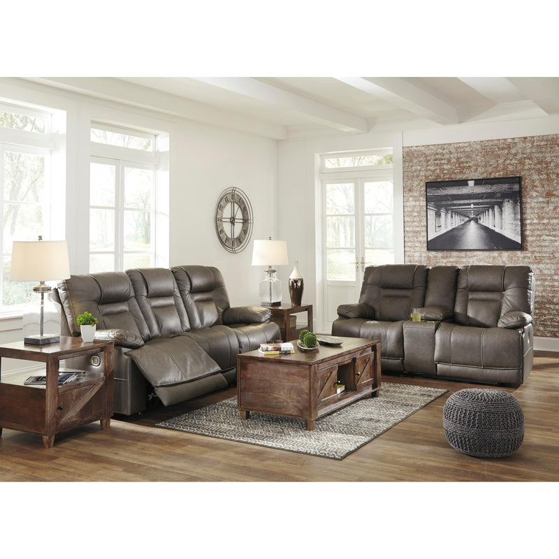  Signature Design by Ashley Wurstrow Power Reclining Leather Match Sofa U5460215 IMAGE 13