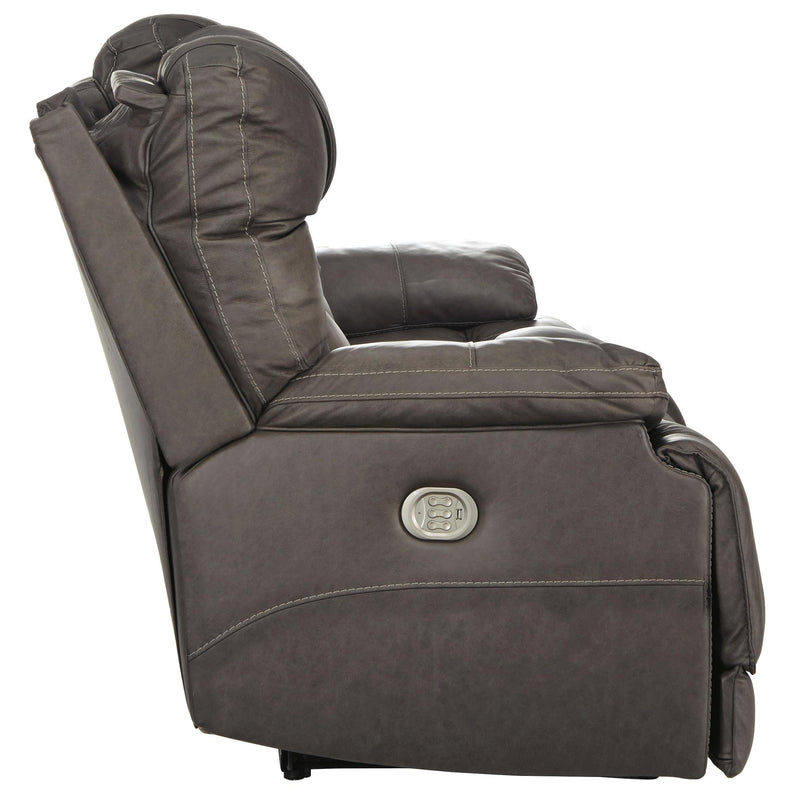  Signature Design by Ashley Wurstrow Power Reclining Leather Match Sofa U5460215 IMAGE 3