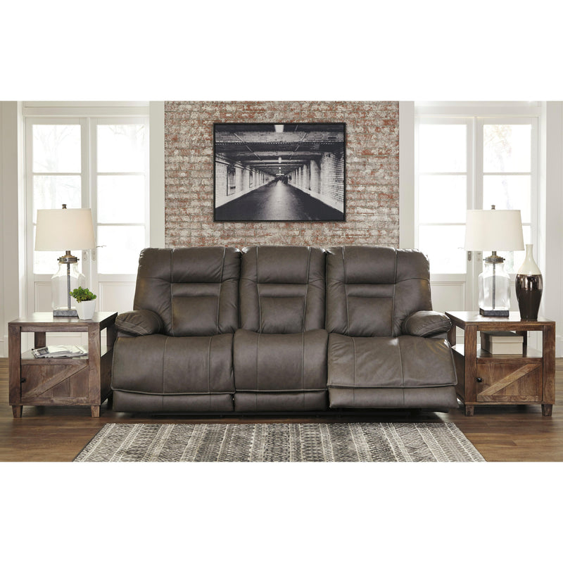  Signature Design by Ashley Wurstrow Power Reclining Leather Match Sofa U5460215 IMAGE 5