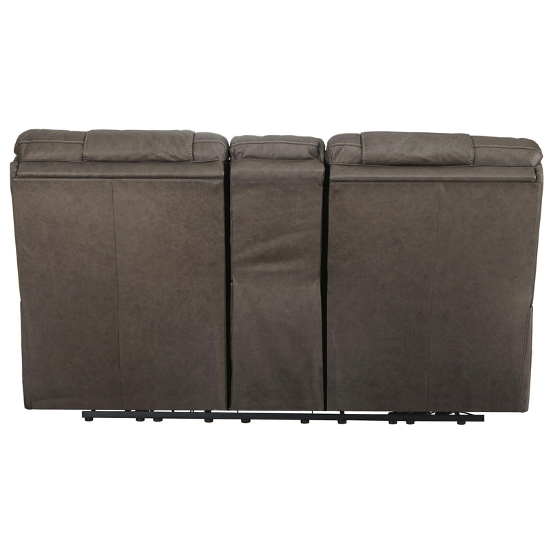  Signature Design by Ashley Wurstrow Power Reclining Leather Match Loveseat with Console U5460218 IMAGE 4