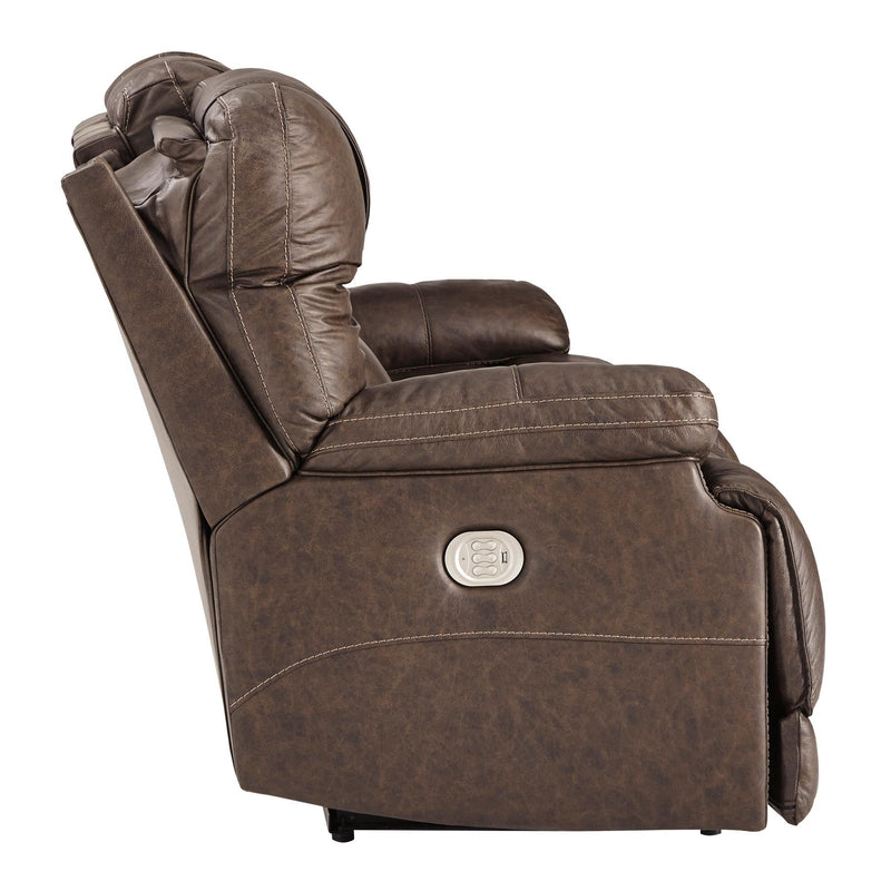  Signature Design by Ashley Wurstrow Power Reclining Leather Match Sofa U5460315 IMAGE 3