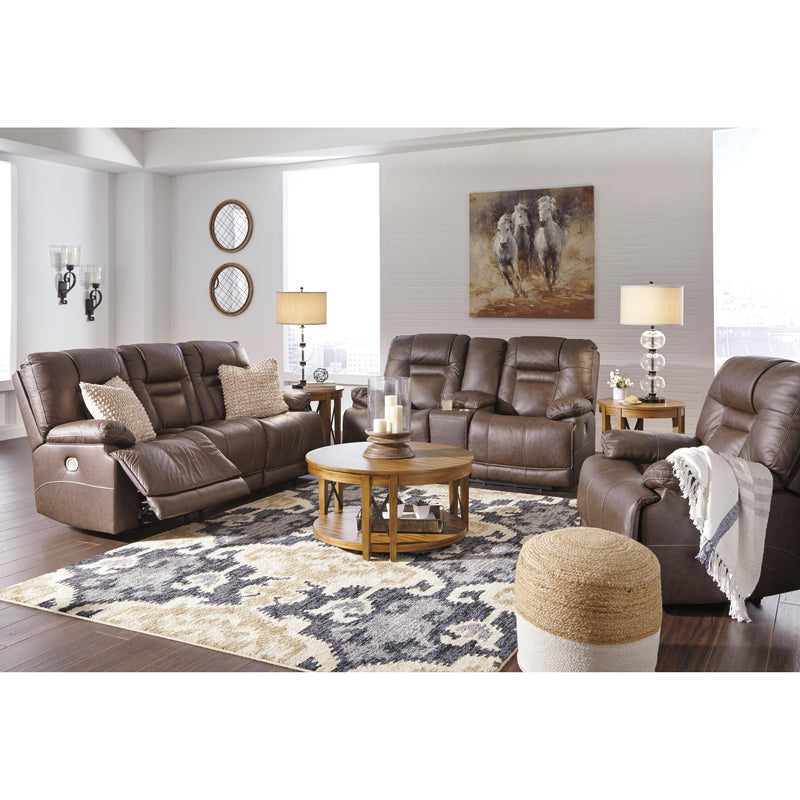  Signature Design by Ashley Wurstrow Power Reclining Leather Match Loveseat with Console U5460318 IMAGE 15
