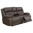 Steve Silver Furniture Aria Power Reclining Leather Look Loveseat AA950LBN IMAGE 2