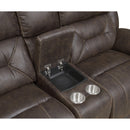 Steve Silver Furniture Aria Power Reclining Leather Look Loveseat AA950LBN IMAGE 4